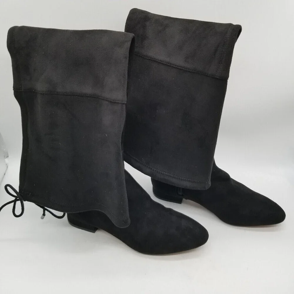 Enzo‎ Angiolini Womens Black Faux Suede Meloren Over The Knee Boots 5.5 M